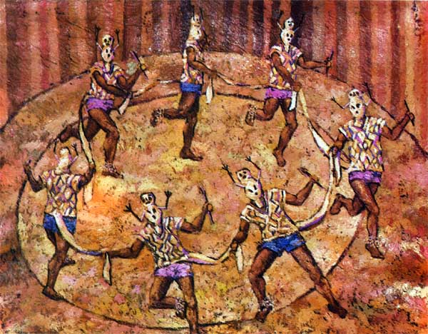 Grippa monkey dance painting Grippa monkey dance painting