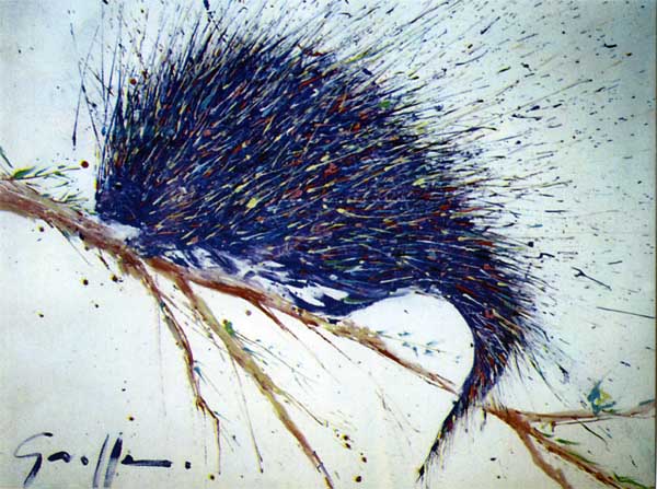 Grippa porcupine painting Grippa porcupine painting