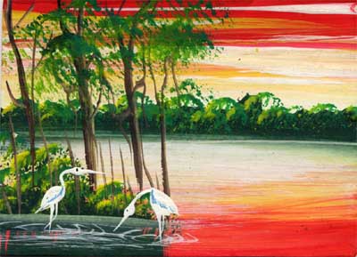 egret postcard