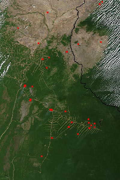 roads and fires image roads and fires satellite image