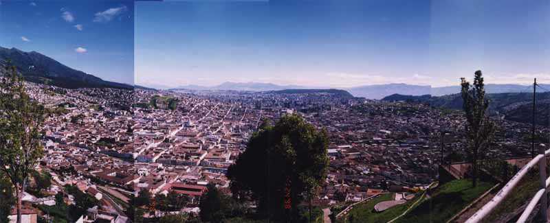 Photo of view over Quito, Ecuador Photo of view over Quito, Ecuador