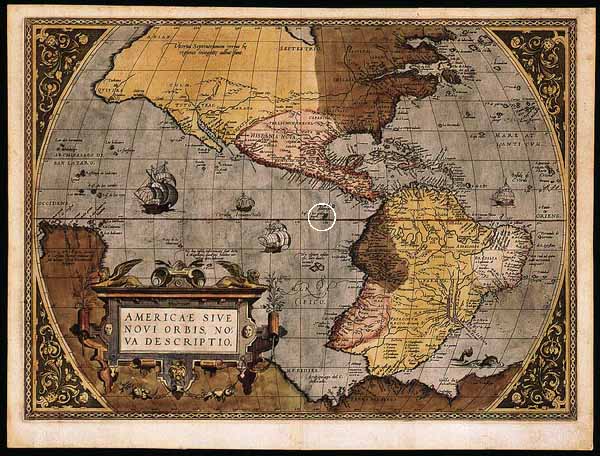 Image of Ortelius 1574 map Image of Ortelius 1574 map