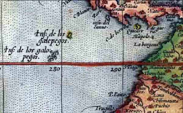 Image of detail on Ortelius 1574 map Image of detail on Ortelius 1574 map