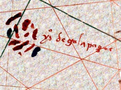 Image of detail on vellum map Image of detail on vellum map