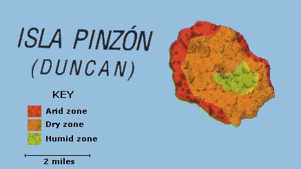 Image of Galapagos Pinzon Island map Image of Galapagos Pinzon Island map