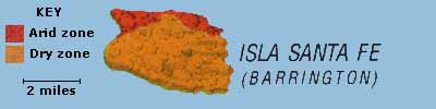 Image of Galapagos Santa Fe Island map Image of Galapagos Santa Fe Island map