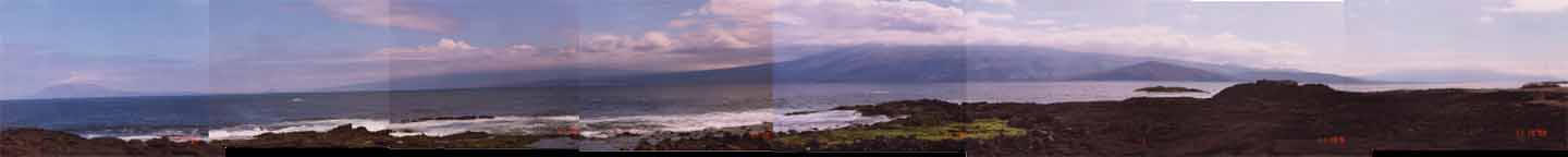 Panoramic photo of Isabela Island, Galapagos
