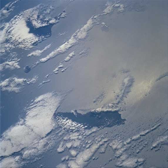 image of San Cristobal Island from the space shuttle image of San Cristobal Island from the space shuttle